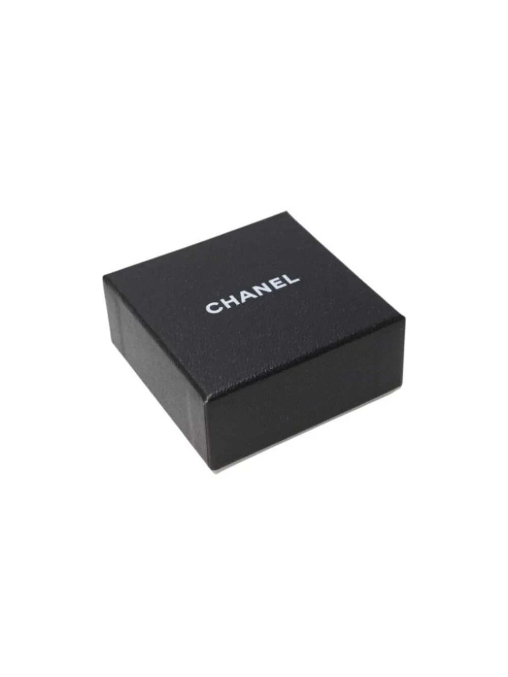 Chanel CC Logo Drop Earrings Metal Rhinestone Clear Silver